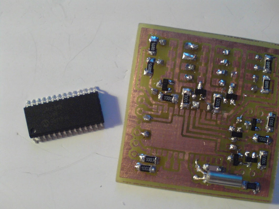 Preparing to solder the microcontroller